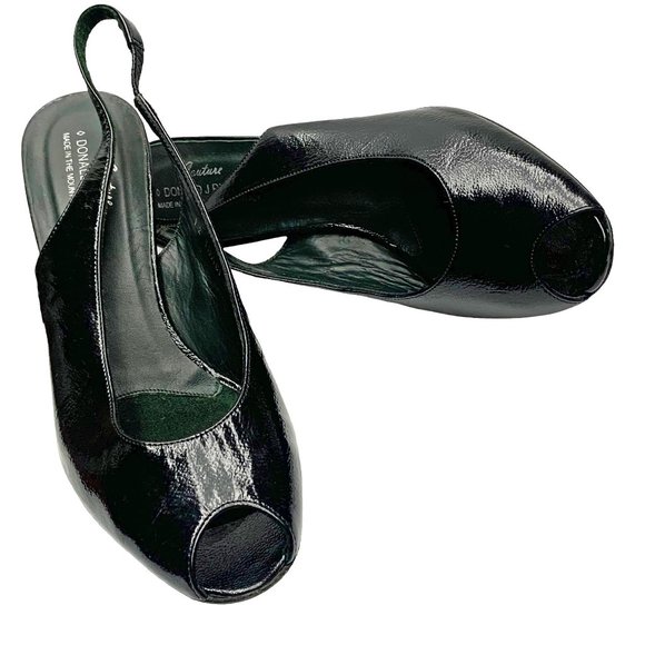 DONALD J. PLINER Couture Traci‎ Patent Leather Slingback Pumps - Picture 1 of 10